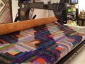 Batik Log Cabin Quilt in progress