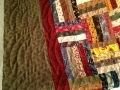 Rail Fence Quilt with Baptist Fan detail
